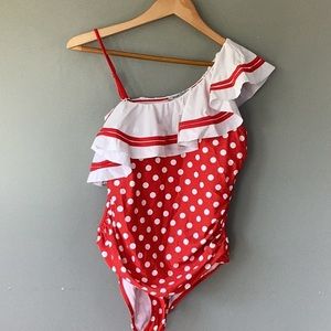 Verano Playa | Red Polka Dot One Piece Swimsuit
